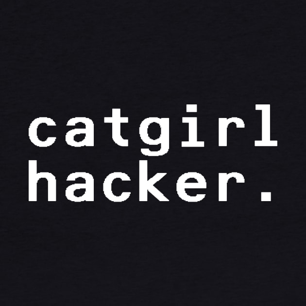 catgirl hacker - White by nyancrimew